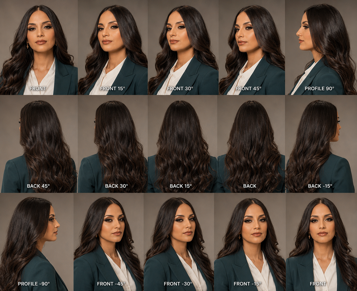 AI editorial core character reference of Ghazaleh Ghasemi, Persian-Canadian bilingual master of ceremonies and motivational speaker in Toronto