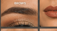 Brows closeup blueprint of Ghazaleh Ghasemi, Persian-Canadian bilingual master of ceremonies and motivational speaker in Toronto