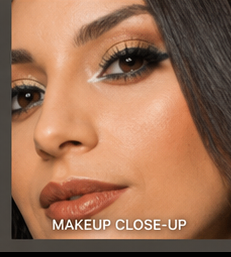 Left eye makeup closeup blueprint of Ghazaleh Ghasemi, Persian-Canadian bilingual master of ceremonies and motivational speaker in Toronto