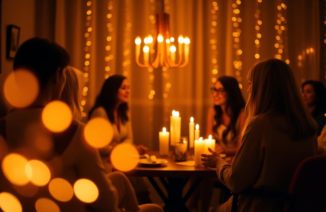 Intimate candle-lit Soul Sister Sessions salon in Toronto hosted by Ghazaleh Ghasemi, bilingual Persian-Canadian master of ceremonies and motivational speaker