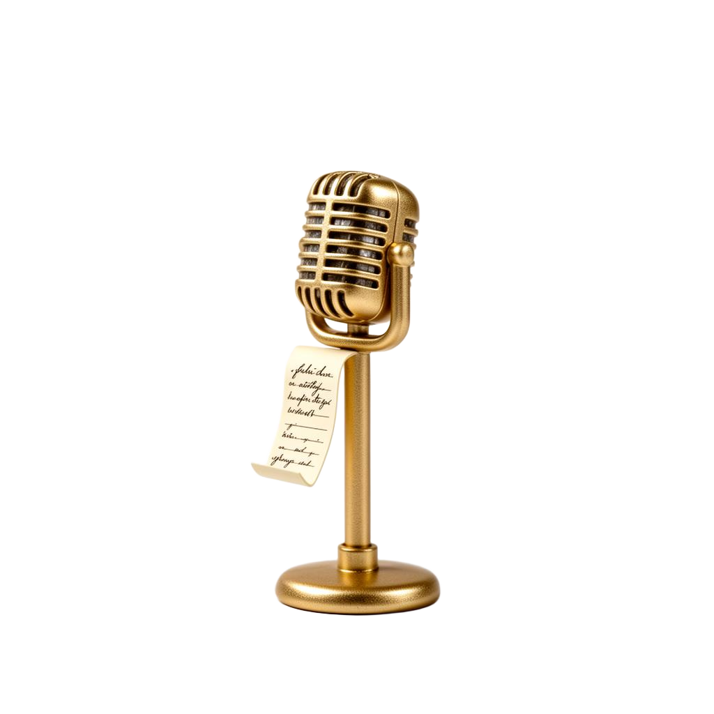3D clip art icon for Spoken Word Performance by Ghazaleh Ghasemi — bilingual Persian-Canadian master of ceremonies, motivational speaker, and event producer in Toronto